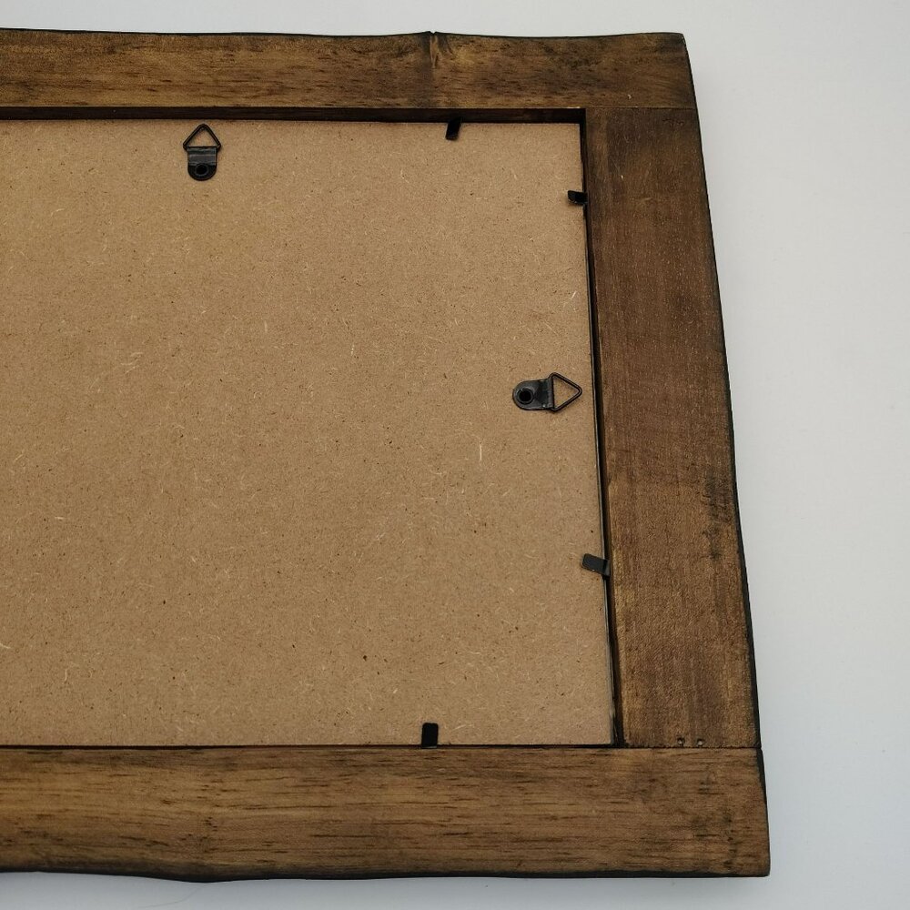 Solid Wood Picture Frame 13x10.5 Vintage Rustic Mission Style Heavy Wood Frame - Picture 9 of 10